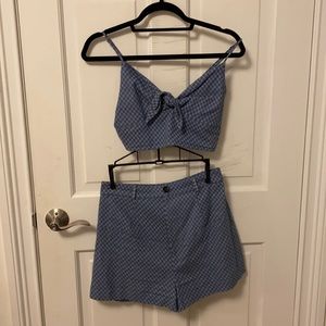 Blue shorts set